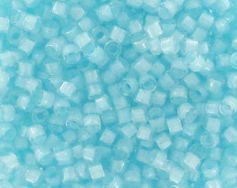 10 , 20 ou 50 g delica miyuki 11/0  DB-78 (bleu ciel, clair, transparent) -  lined luster crystal aqua mist