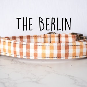Collar de otoño para perros, collar de cuadros para perros