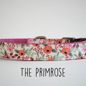 Floral Dog Collar, Flower Dog Collar, Pink dog Collar, Dog Collar, Girl Dog Collar, Girly Dog Collar,Rifle paper dog collar,dog collar pink