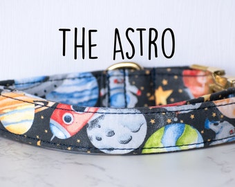 Outerspace Dog Collar, Planet Dog Collar, Space Dog Collar