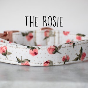 Girl Dog Collar, Floral Dog Collar, Rose Dog Collar, Rose Gold Dog Collar, Dog Collar Girl, Girly Dog Collar, Wedding Dog Collar, Dog Collar