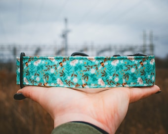 Mint Dog Collar, Bumblebee Dog Collar, Blue Dog Collar, Flower Dog collar