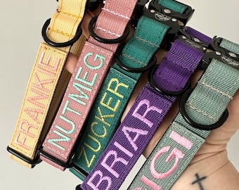 Personalized Tactical Dog Collar: Embroidered Military-Spec Webbing