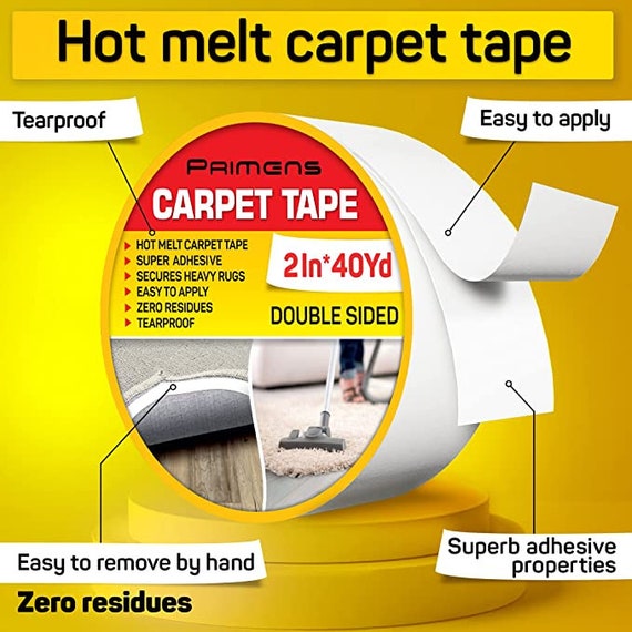 Double Sided Carpet Tape Rug Grippers Tape for Area Rugs and Hardwood  Floors Carpet Binding Tape Removable, Residue Free,strong Adhesive 