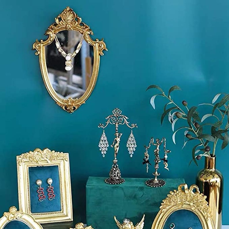 MIRROR DECOR VINTAGE, Artistic Gold Baroque Mirror, Old French Trumeau