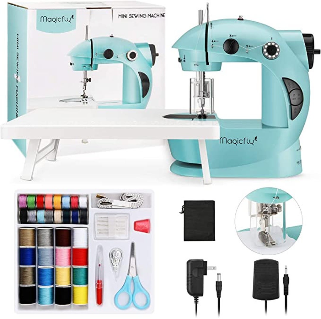 Small All-Purpose Beginner Sewing Machine,Portable Sewing Machine Basic  Easy to Use for Adults, Multifunction Electric Sewing Machine Miniature  Double