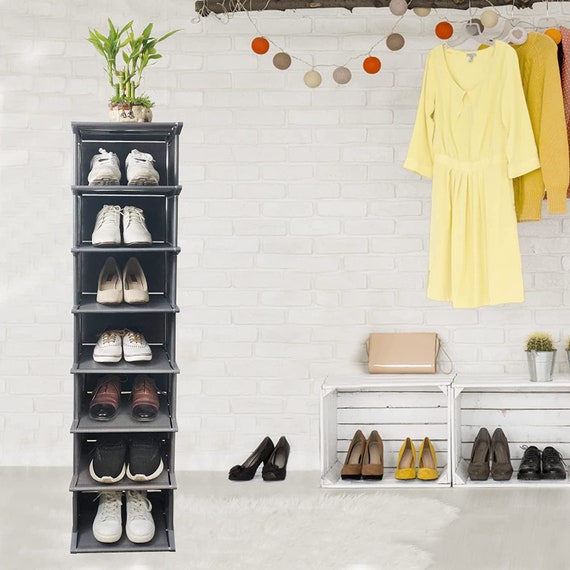 Shoe Rack Wall Mounted Entryway Organization, Vertical Shoe Storage Shelf,  Door Shoe Storage, Narrow and Small Space Saver Organizer 