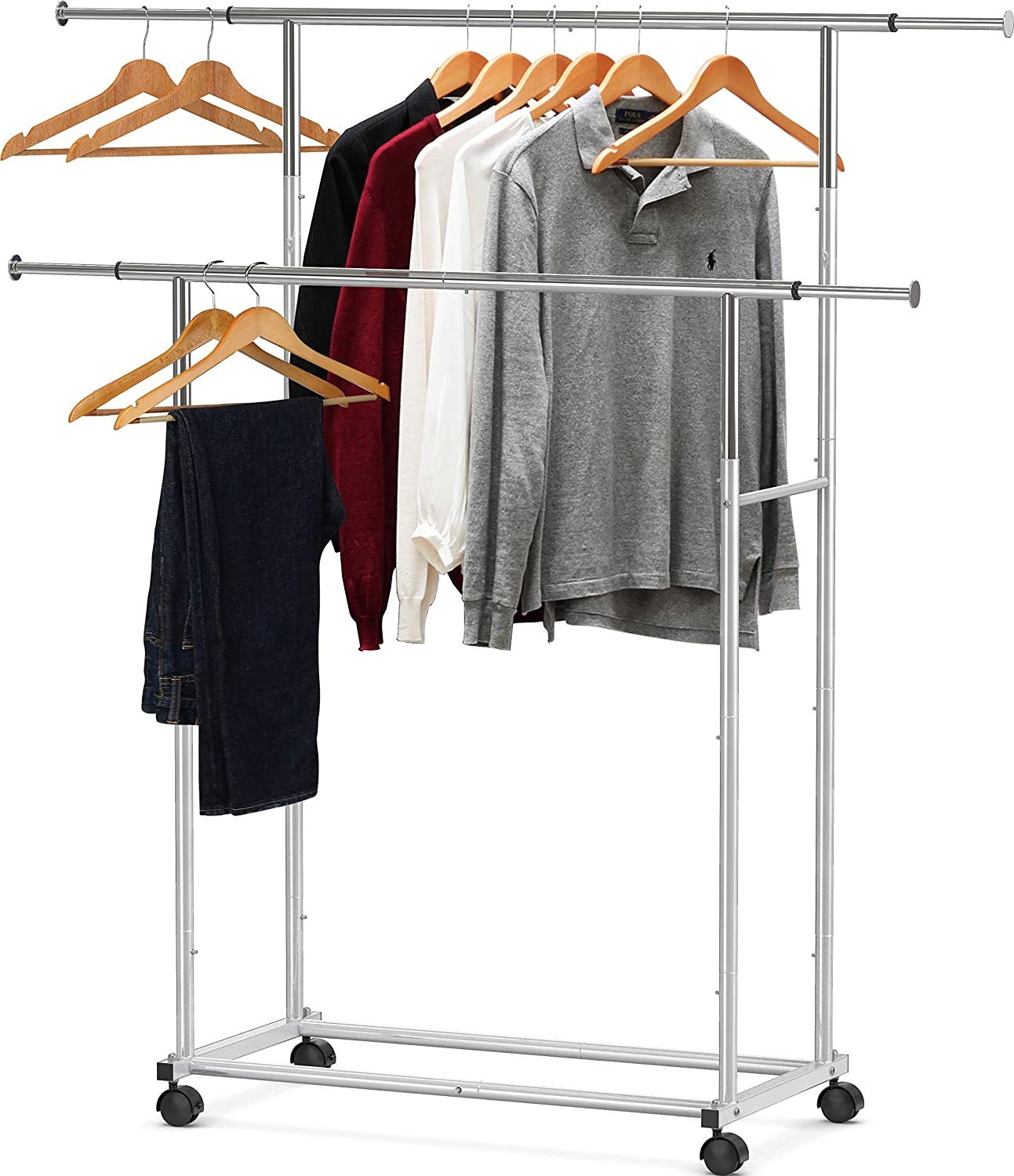 Simple Houseware Armario portátil para armario, estante organizador de  ropa, color bronce