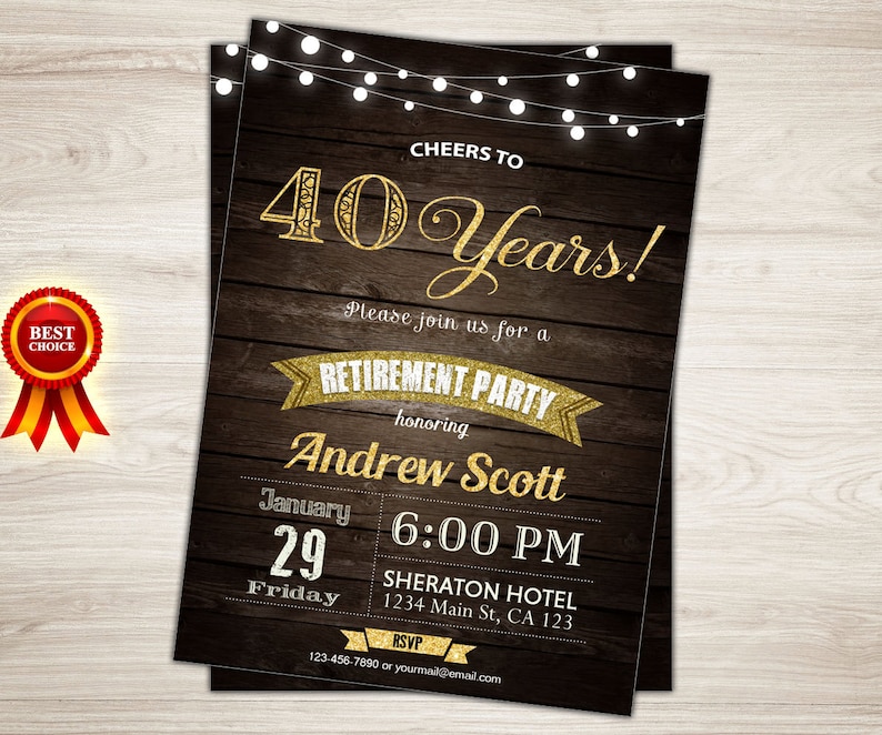 Surprise Retirement Party Invitation. Retirement Invite. Etsy