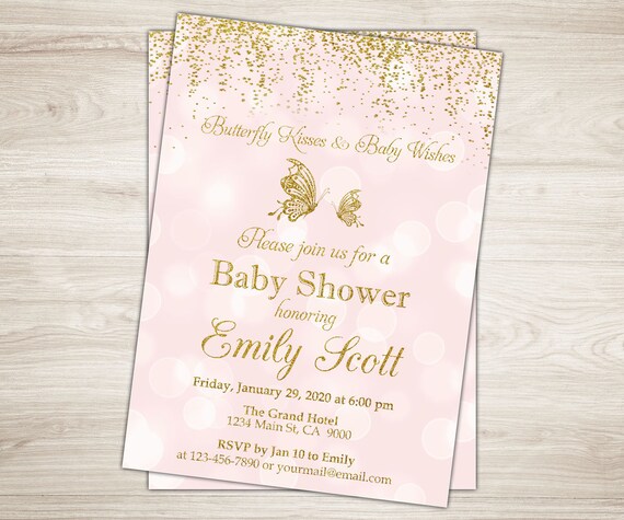 butterfly baby shower invitations
