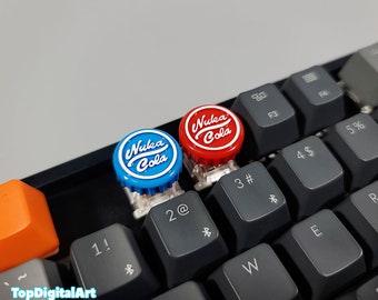 Nuka Cola Artisan Keycap. Nuka Resin Keycap. Custom Cherry MX Keycap. Nuka Cola Keycap. Gift for Boyfriend. Gamer Gifts for him. Geeky Gift