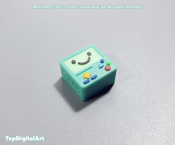 BMO Artisan Keycap. Finn Keycap. Jake Resin Keycap. Cherry MX Mechanical Keyboard. Cute keycap gifts for her. Gamer Gift for him. Geeky Gift