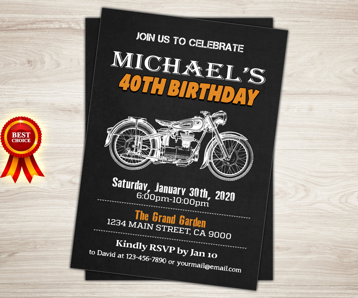 harley davidson 60th birthday cards