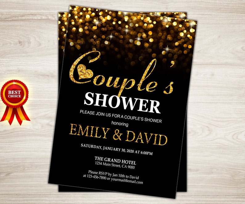 Couples Shower Invitation Rustic Wedding Shower Invite Etsy