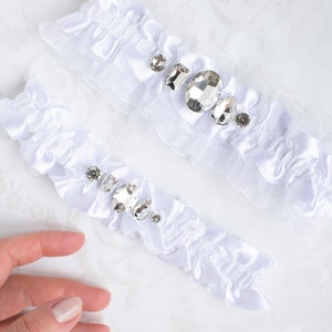 Black rhinestones wedding garter, Goth wedding, gothic Garters, Celestial Garters, Garters with stars, Lace Navy Black White Garter