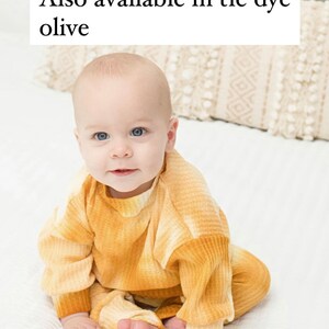 Tie dye mustard Baby coming home outfit, matching sibling outfit set,baby clothes,baby boy gift,Thanksgiving boy set,Baby fall outfit,preppy