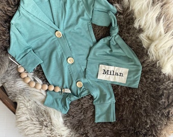 Lagoon spa Baby Boy Clothes.Going Home Outfit Newborn Boy.Take home outfit.Preppy. Personalized boy gift.custom name hat bodysuit newborn
