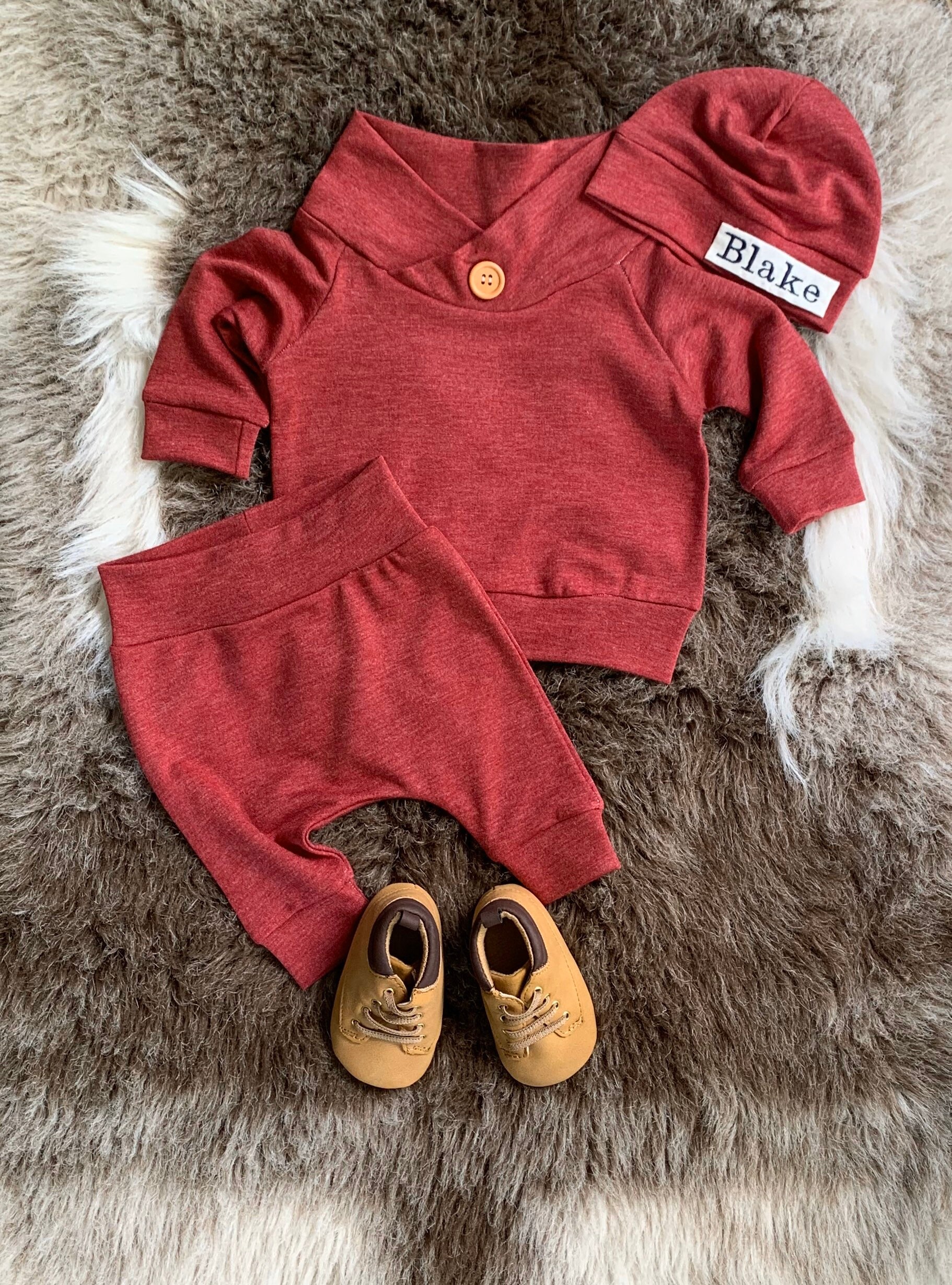 Baby boy coming Home OutfitBoy fall/ winter sweatsuit outfit Etsy