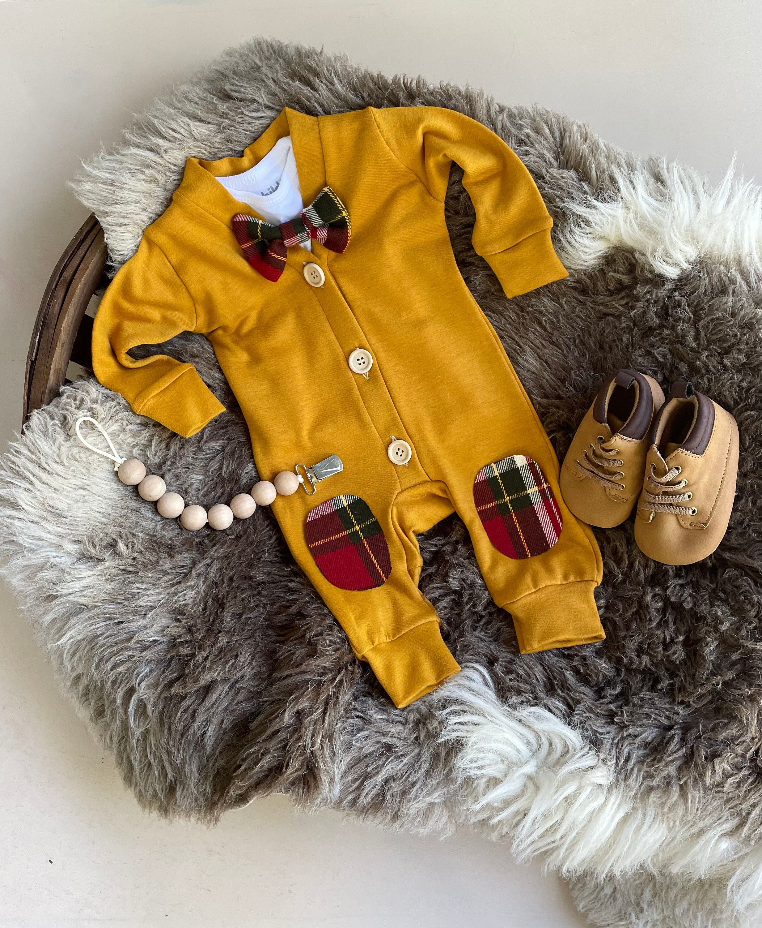 Mustard baby cheap boy outfit