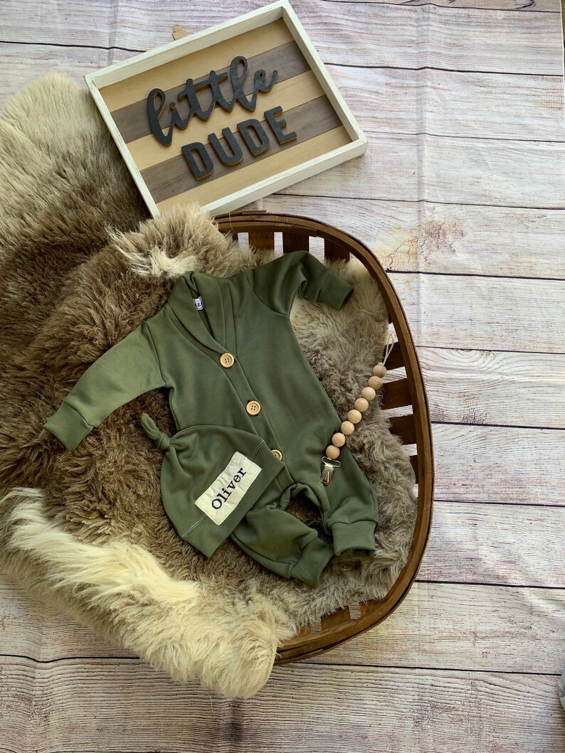 Army Green Bodysuit Boy Clothes. Trendy Baby Boy Clothes Etsy
