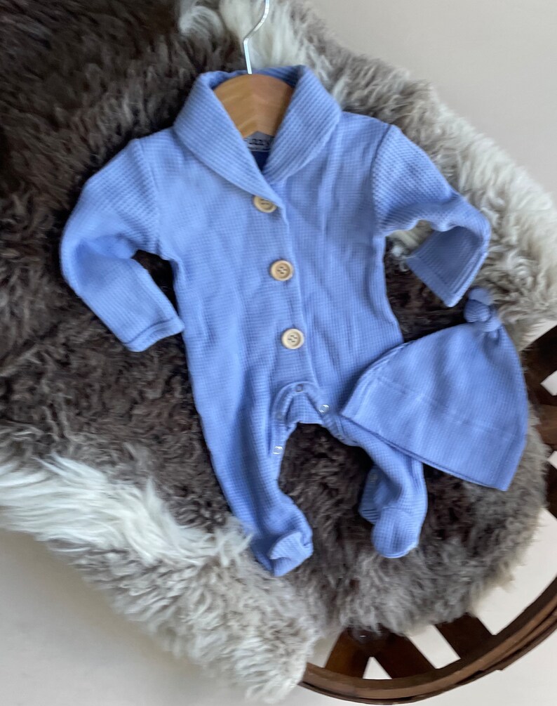 Baby Boy Organic Footies . Newborn Coming Home Outfit . Home Etsy
