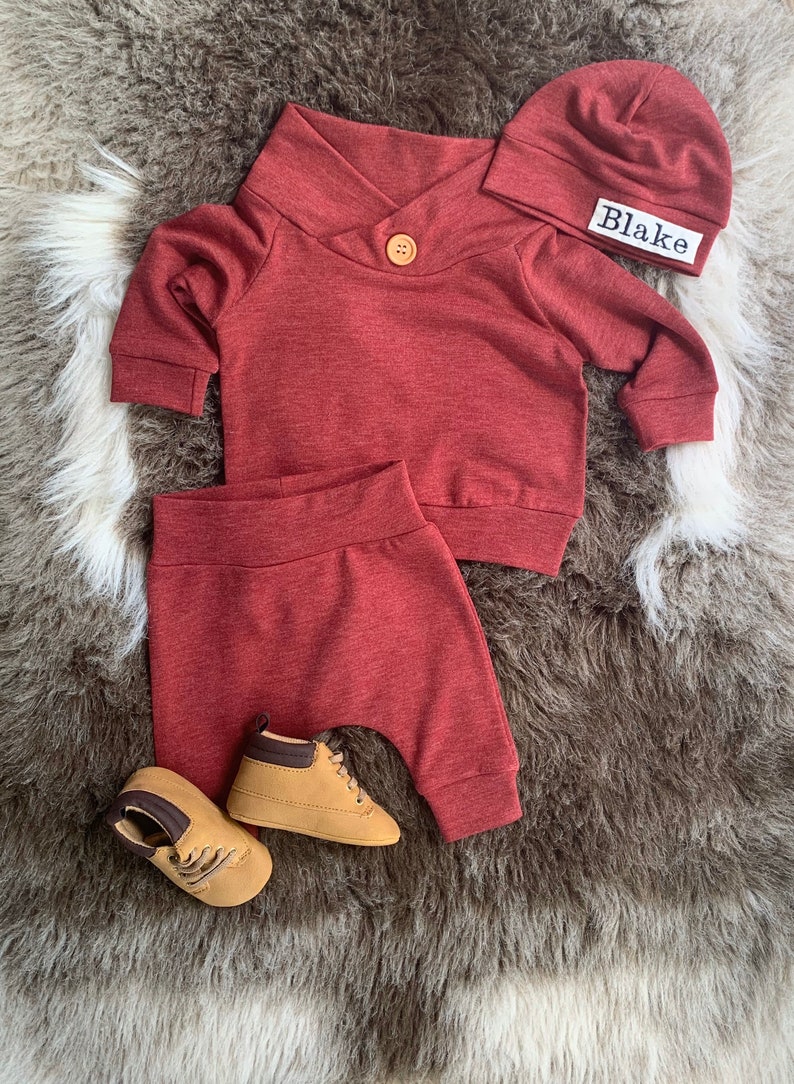 Baby boy coming Home OutfitBoy fall/ winter sweatsuit outfit Etsy