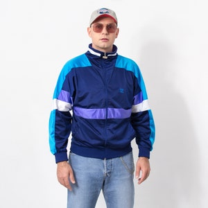 Leopard tracksuit top 90&#39;s vintage jacket men size M
