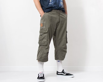 Cargo jorts Y2K denim vintage SOUTHERN shorts military men size XL