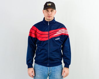 red white and blue adidas windbreaker