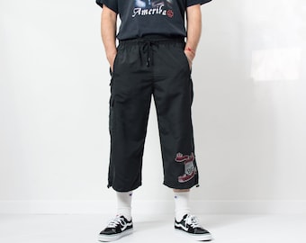 Y2K capri pants vintage Uncle Sam black size L/XL
