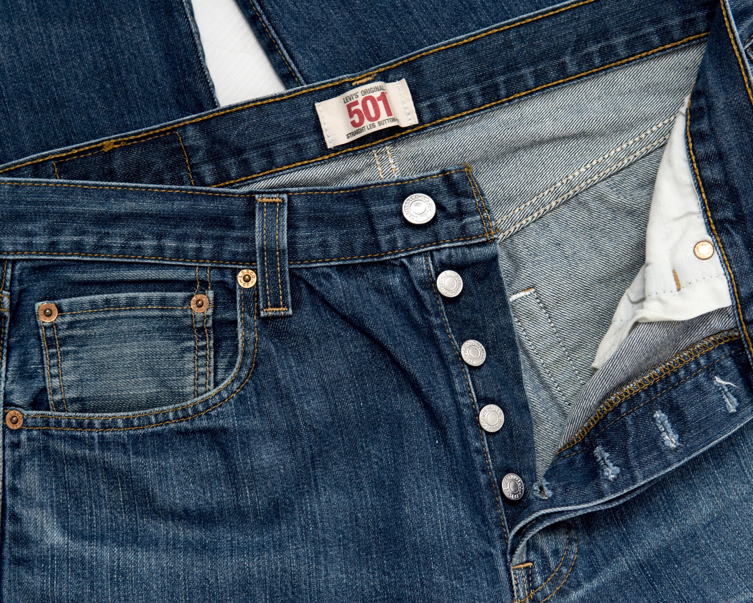 Levi's 501 Jeans Vintage Blue Denim Button Fly Men Size - Etsy Israel