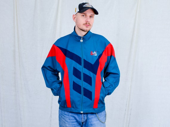 Binke Track Jacket Vintage 90s Tracksuit Top Sport Windbreaker 