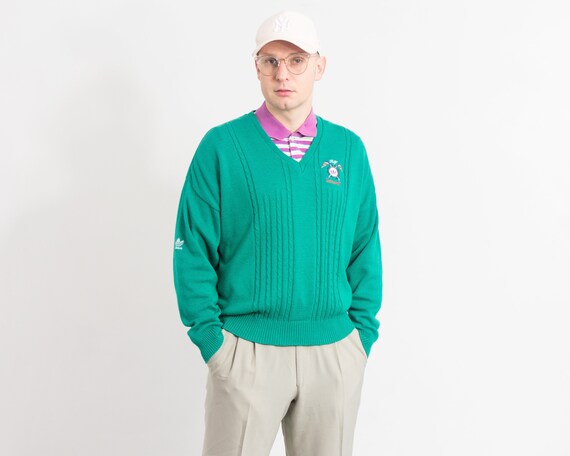 adidas green sweater mens