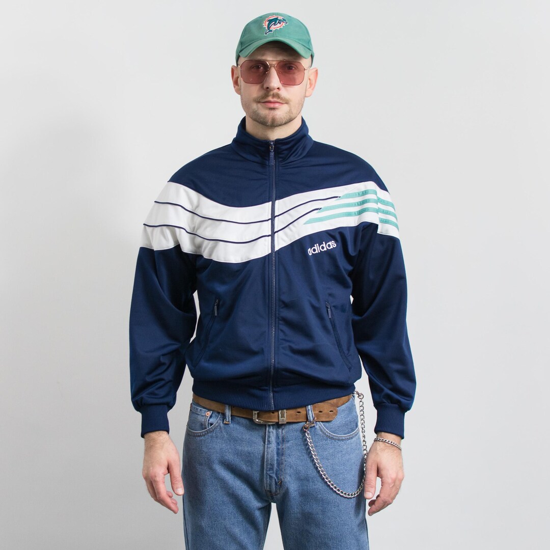 Vintage 80s/90s Adidas Track Jacket Full Zip S - Etsy