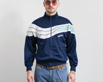 Vintage 80s/90s Adidas Track Jacket Full Zip S - Etsy