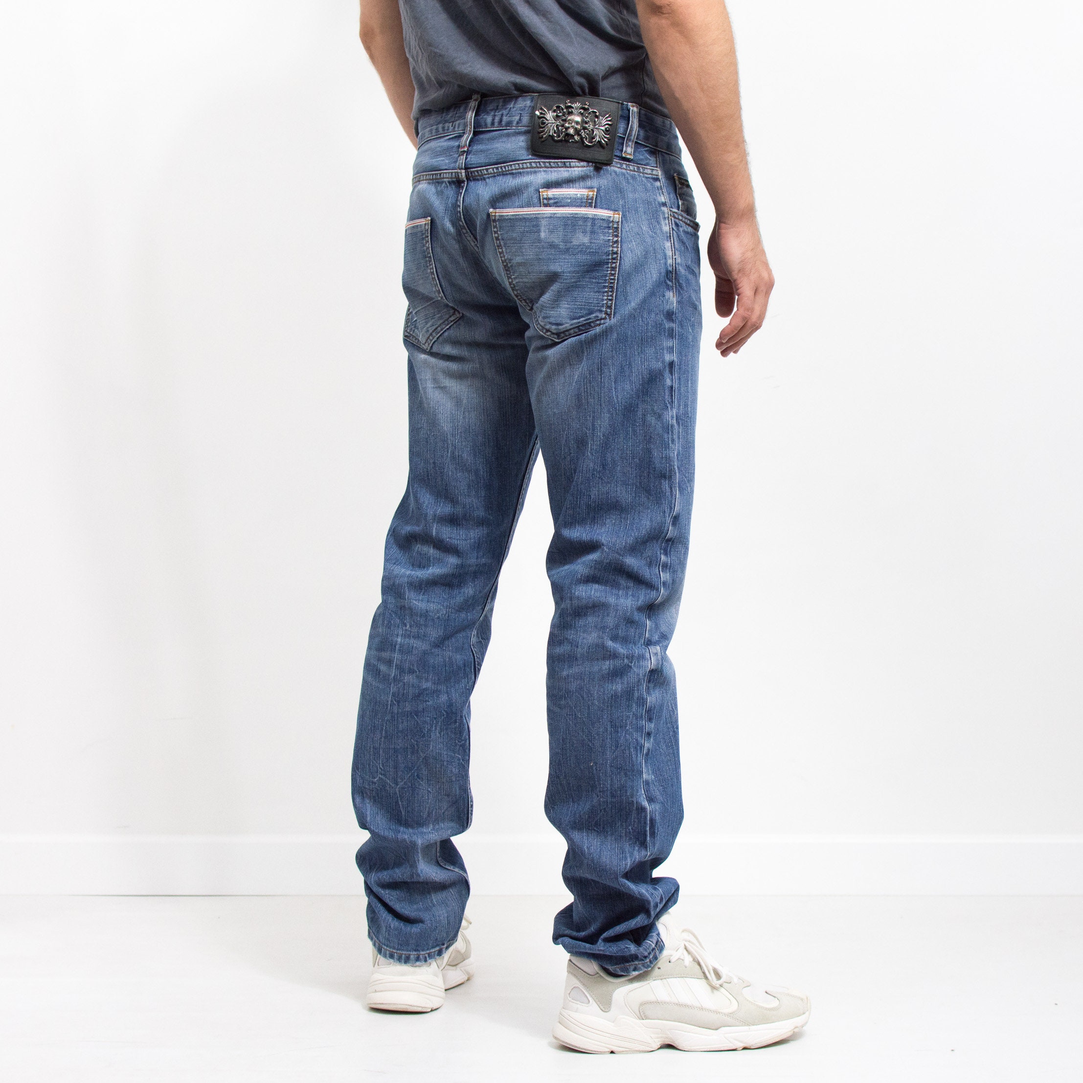 Philipp Plein Jeans Vintage Y2K Selvage Straight Leg Men Size W34