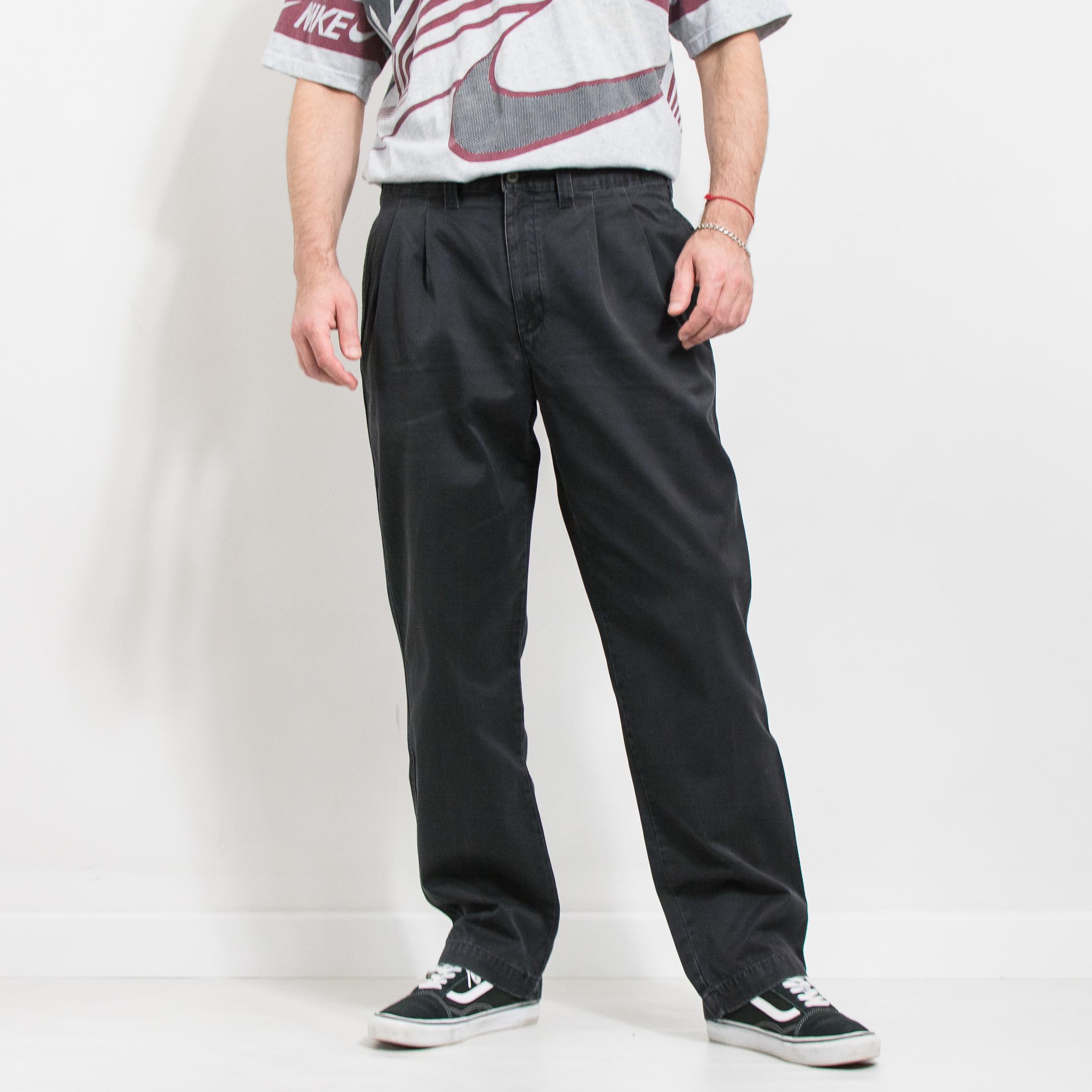 Pantaloni classici grigio in pura lana super 100s vita alta