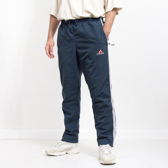 Pantaloni da tuta ADIDAS anni '90 vintage blu da riscaldamento da