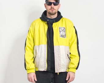 PUMA 80-tals vintage bomberjacka vindjacka oversized herr storlek L/XL