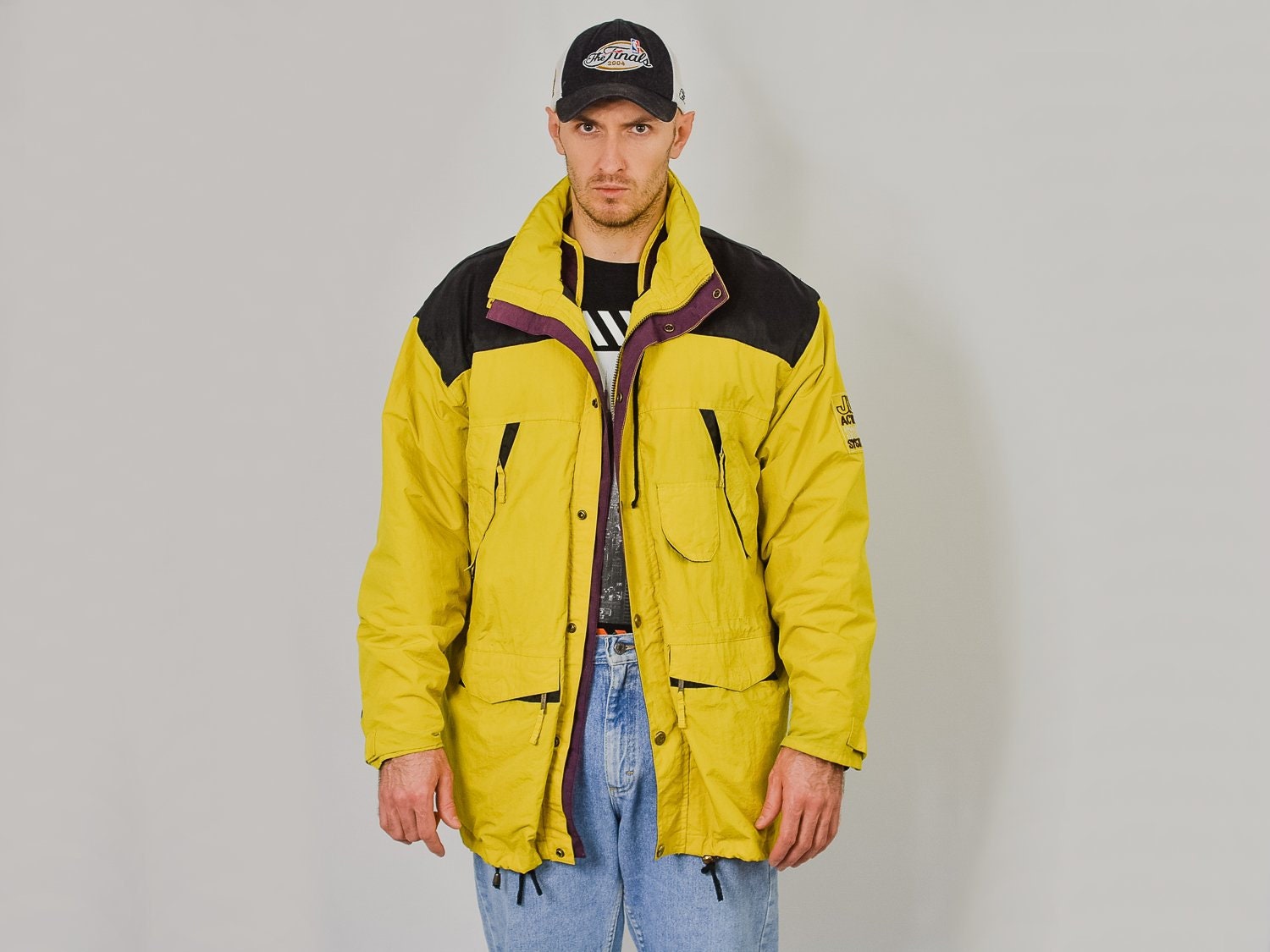 puffy yellow coat