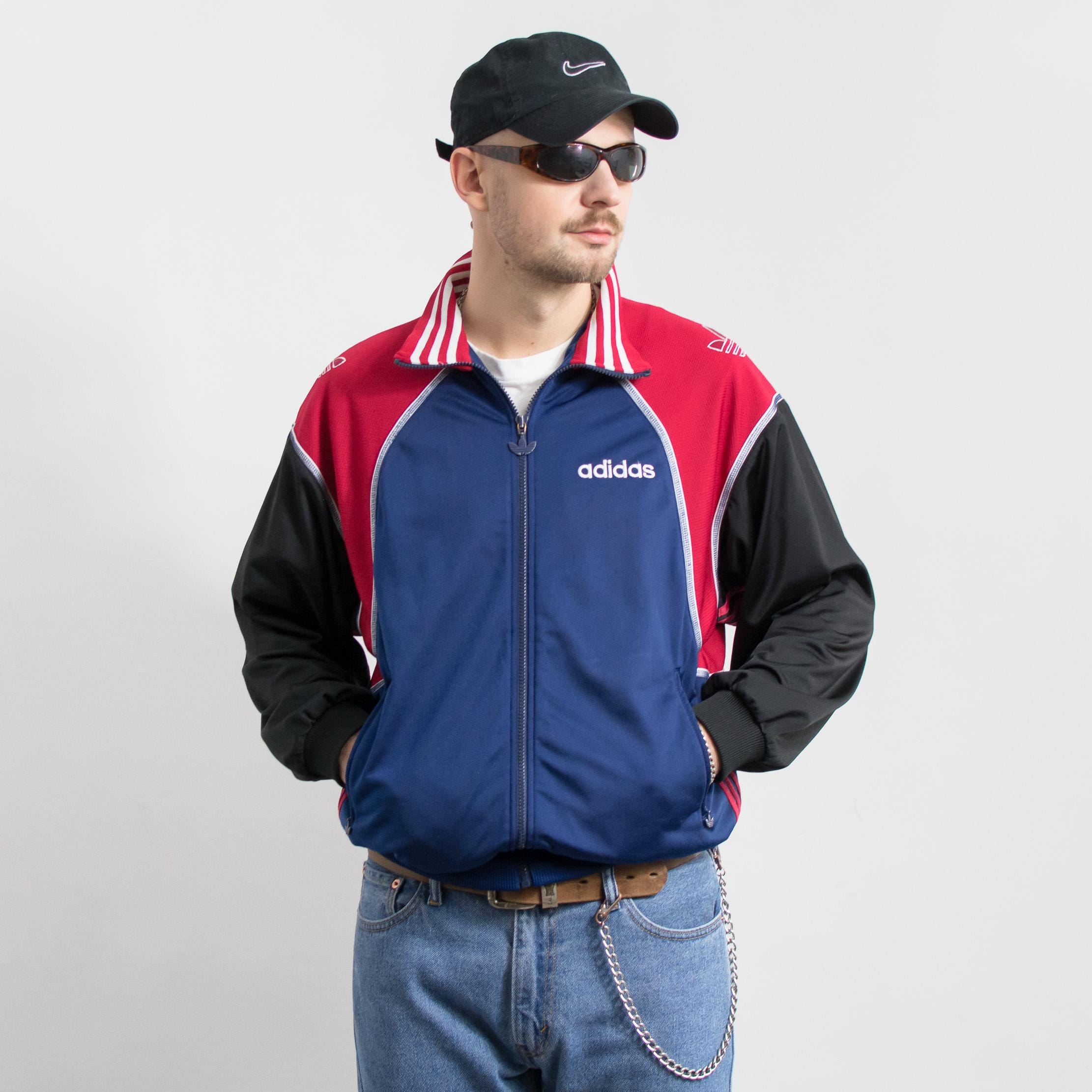 Vintage 90s Adidas Track Jacket Colorblock Zip up M - Etsy Canada