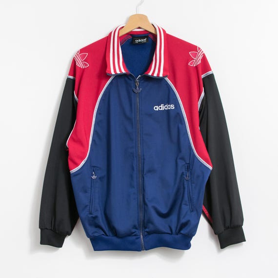 Vintage 90s Adidas Track Jacket Colorblock Zip up M - Etsy New Zealand