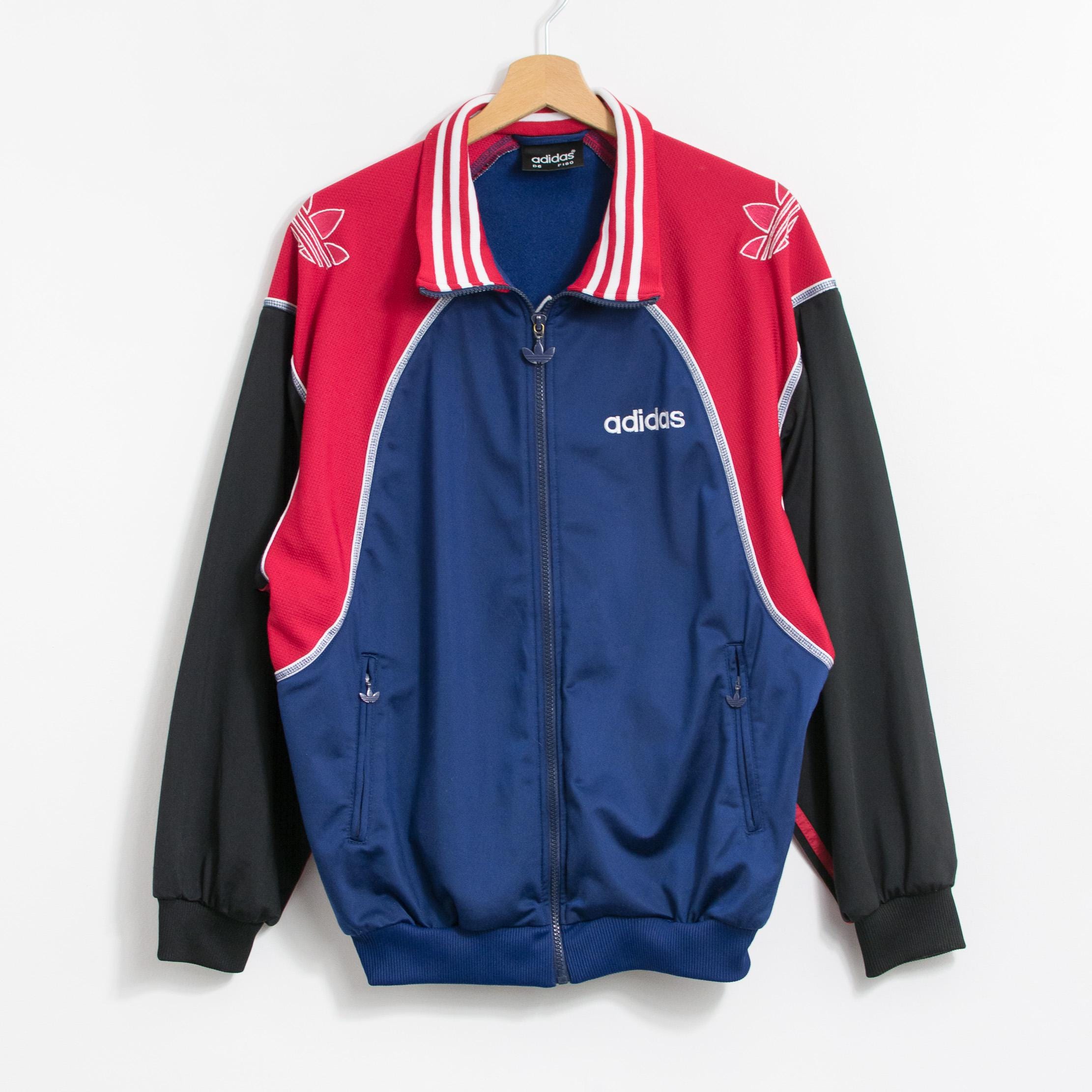Vintage 90s Adidas Track Jacket Colorblock Zip up M - Etsy
