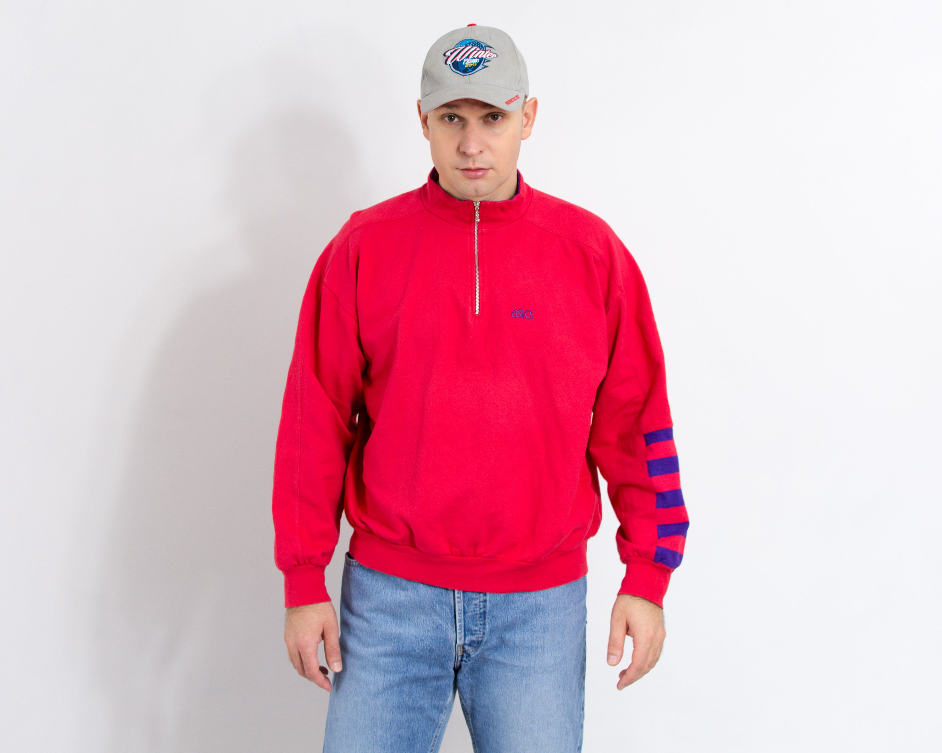 asics sweatshirt vintage