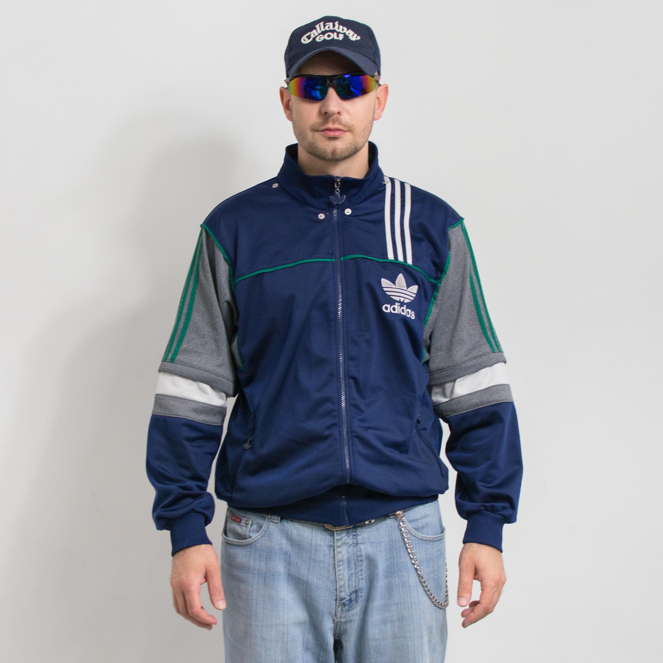 1990's adidas track jacket ドイツ製　4号　青色 ADIDAS Track Jacket 90s Vintage Tracksuit Top - Etsy Israel
