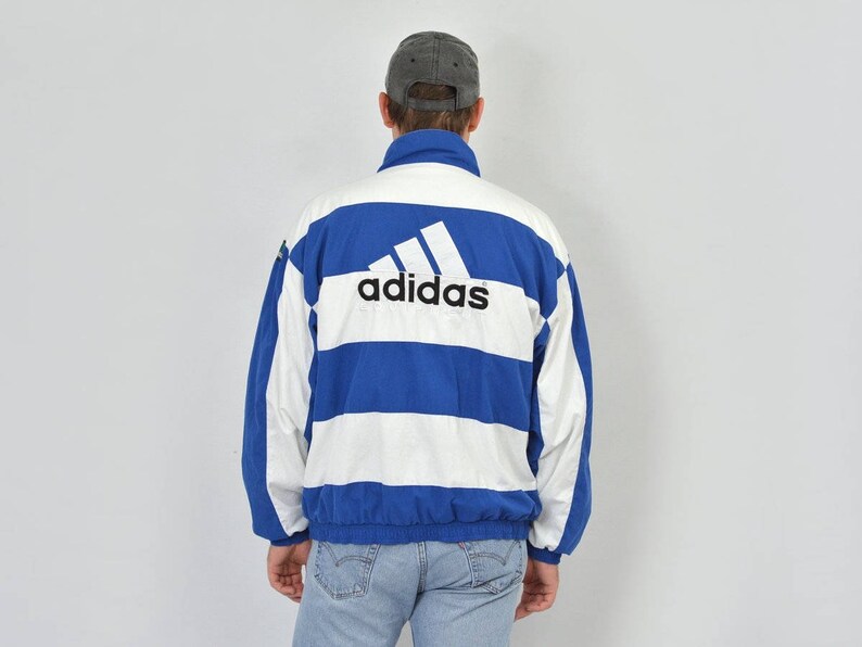 blue adidas track jacket