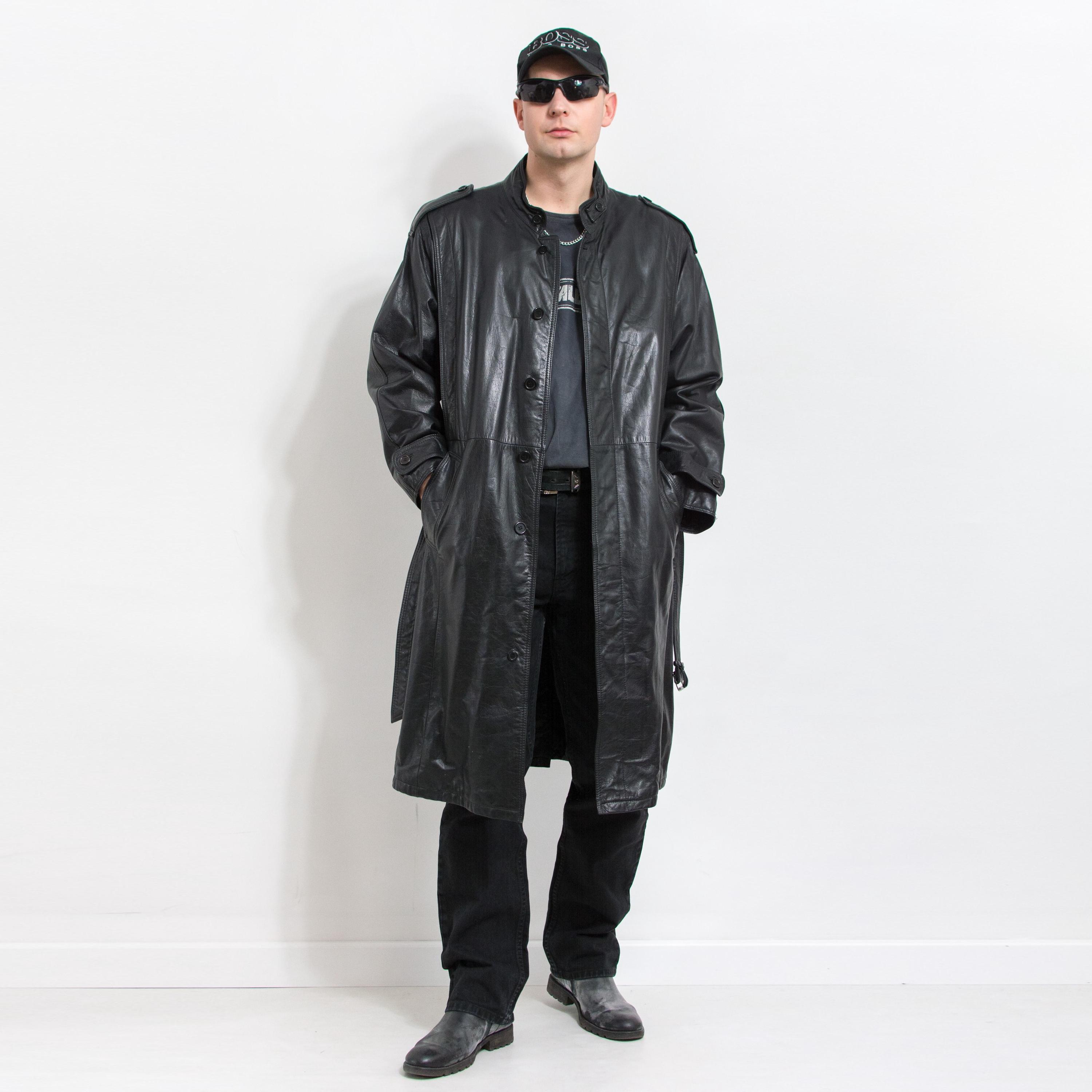 ジャケット・アウター Mods Italiana 90s Leather Trench Coat Mods Italiana 90s Leather Trench Coat