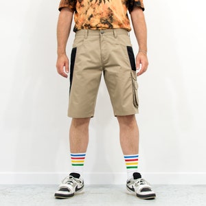 Cargo short vintage beige noir large jambe hommes Large image 2