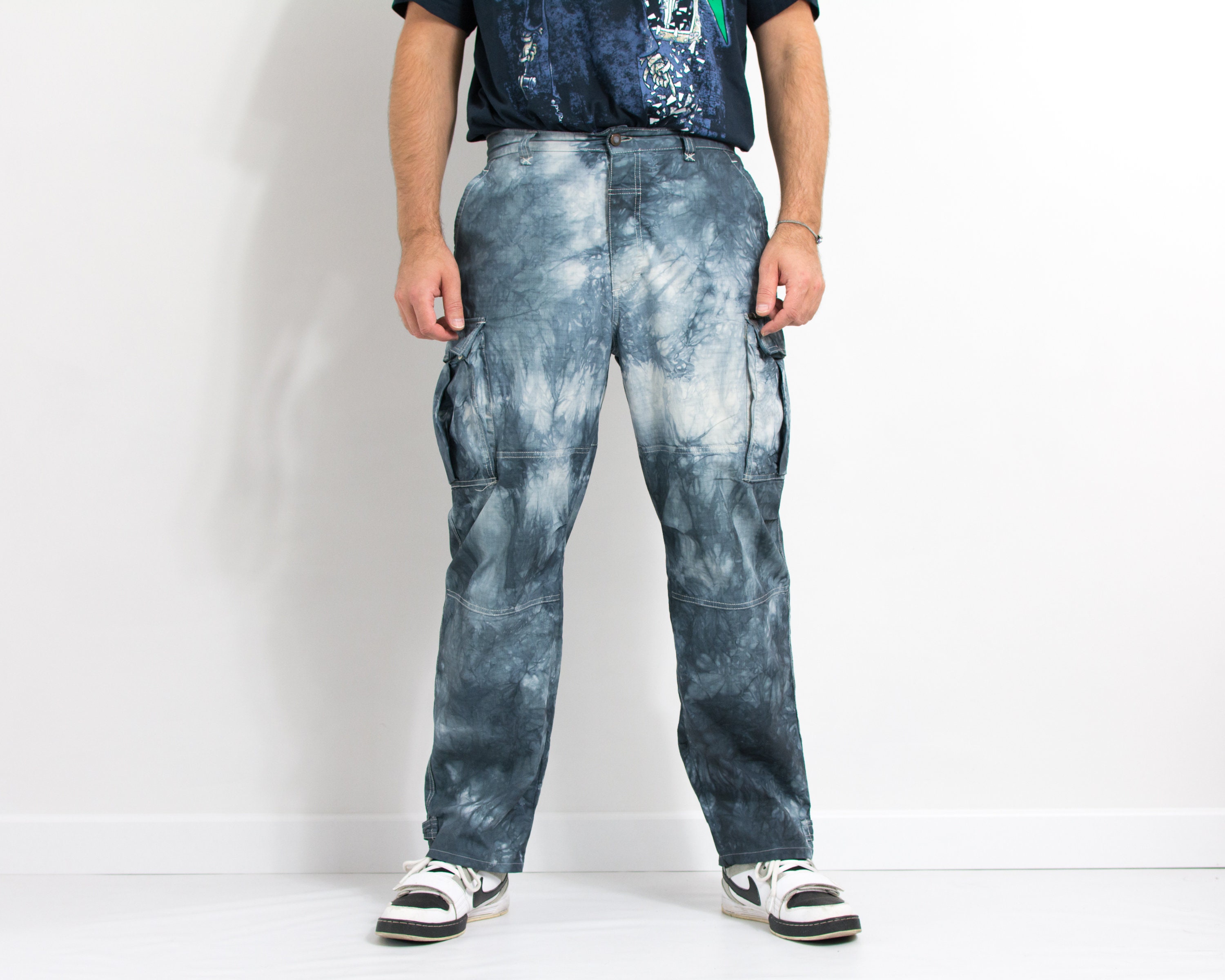 【COSYHARU】Vintage Dyeing Cargo Pants millat wide vintage cargo denim pants - COSYHARU | 60