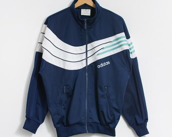 Vintage 80s/90s Adidas Track Jacket Full Zip S - Etsy